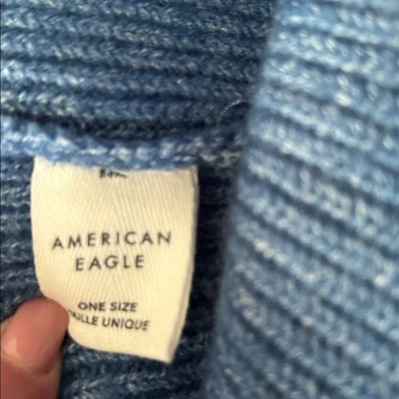 American Eagle Outfitters Heather Blue Knit Beanie/Hat Unisex One Size - Picture 3 of 3